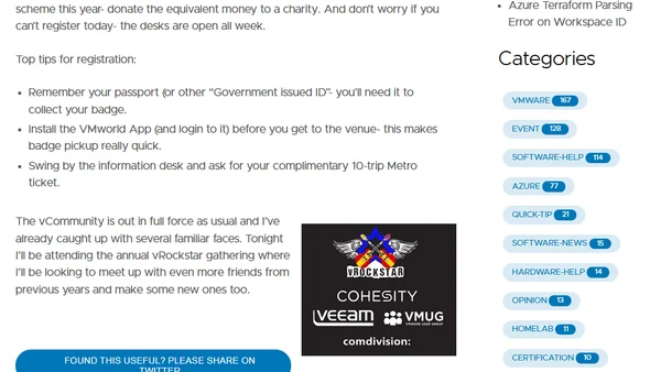 VMworld Europe 2018 Sunday