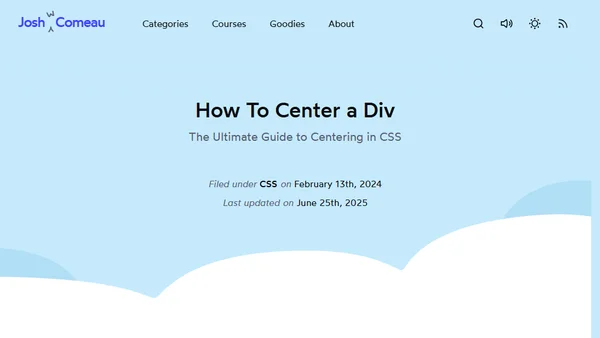How To Center a Div