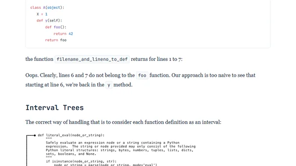 Finding definitions from a source file and a line number in Python