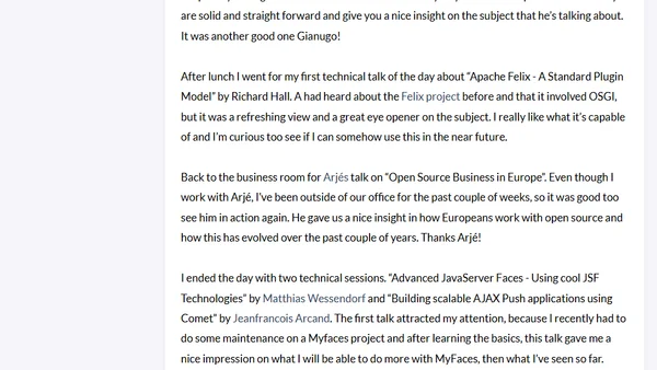 ApacheCon Europe 2008 Day 1