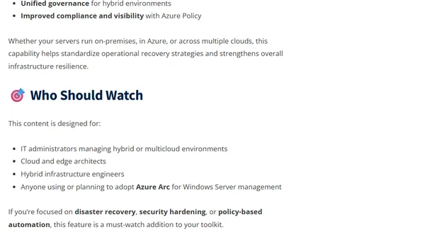 Strengthen Server Resilience: Windows Recovery Environment (WinRE) for Windows Server with Azure Arc
