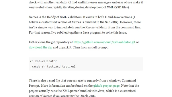 (How To Do) XML Schema Validation