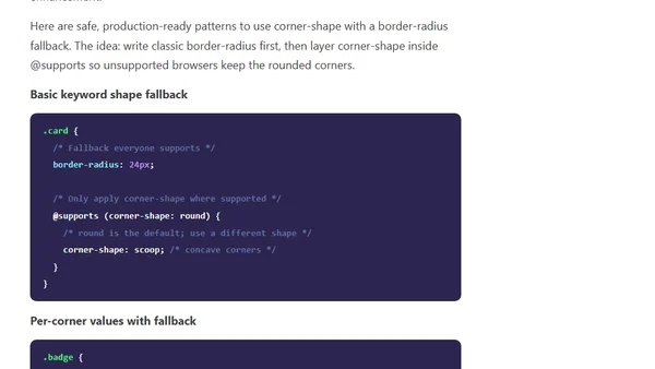 The modern way to draw squircles using corner-shape in CSS