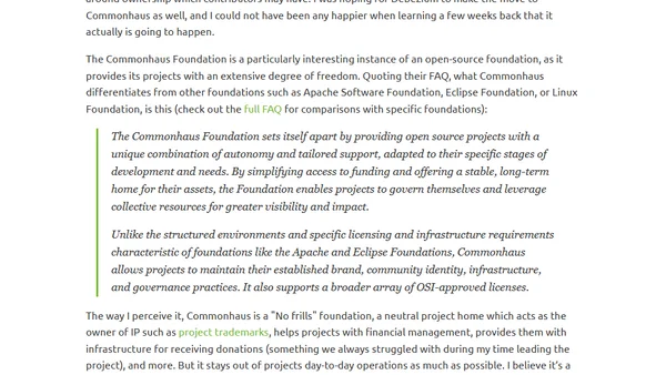 Thoughts On Moving Debezium to the Commonhaus Foundation