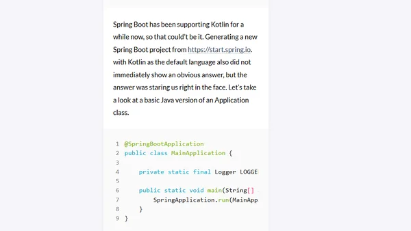 Migrating a Spring Boot service from Java 11 to Kotlin