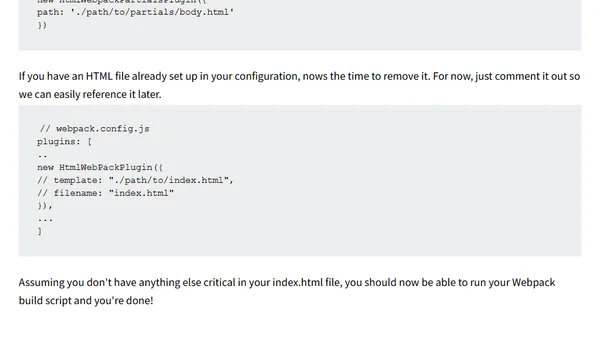 Stop using custom templates in your Webpack React apps