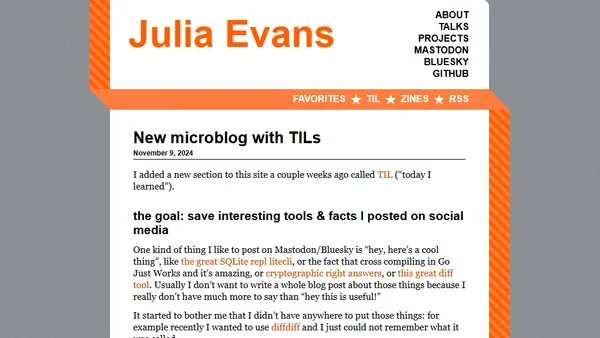New microblog with TILs