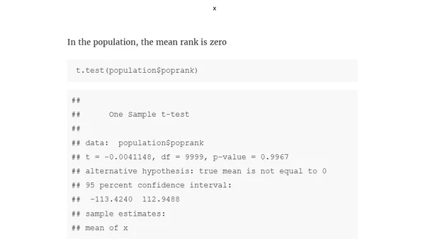 Ranks in survey data