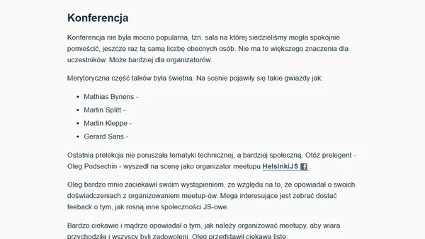 Konferencja: Frontend Union Conf 2016