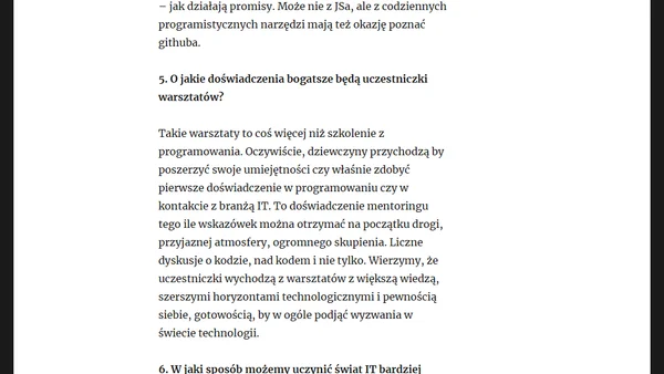 Kobiety do kodu! Wywiad z FlyNerd przed girls.js Poznań