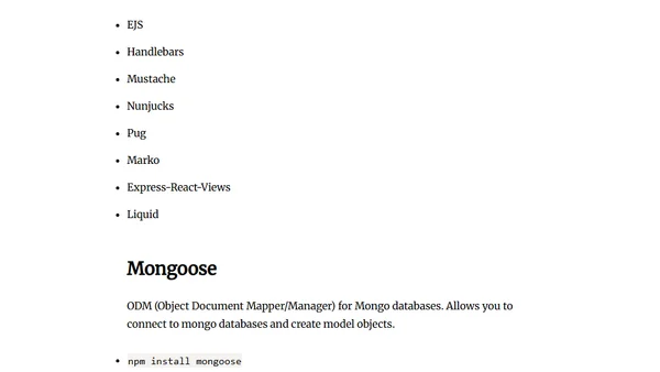 Ultimate Express & Mongo Reference
