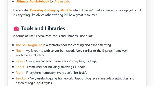My Recommended Go Resources