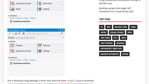 Visual Studio Online + Git integration with Team Explorer