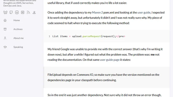 Using Apache Commons FileUpload