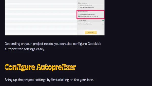 Using Codekit 2 Autoprefixer With Compass