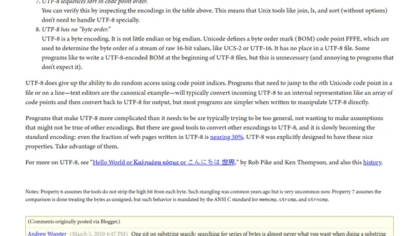 UTF-8: Bits, Bytes, and Benefits