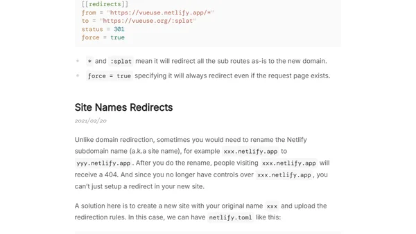 Netlify Redirects