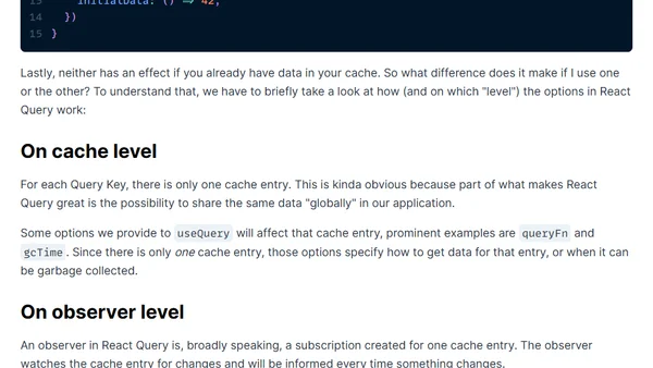 Placeholder and Initial Data in React Query