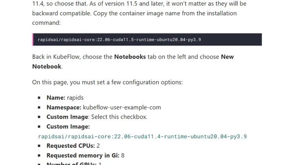 Accelerating ETL on KubeFlow with RAPIDS