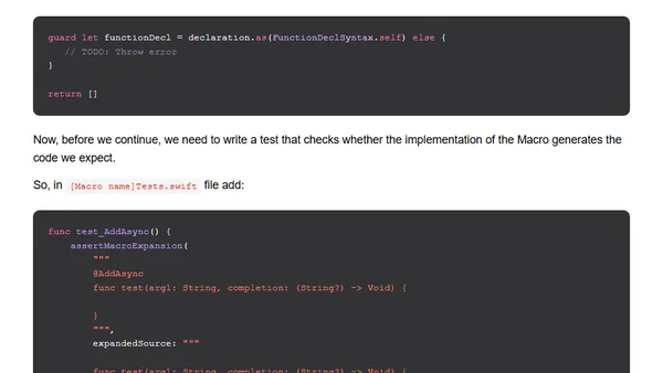 How to Create Swift Macros with Xcode 15