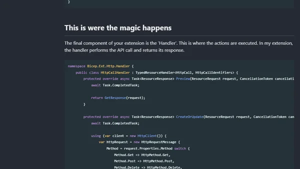 Build a Custom Extension for Bicep