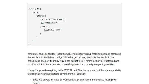 Performance Budgeting with Grunt