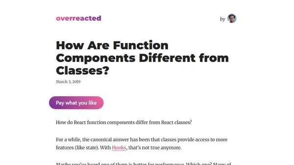 How Are Function Components Different from Classes?