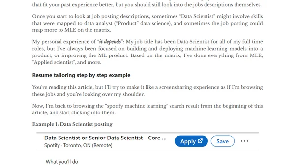 Quick guide to customize your resume for different machine learning roles