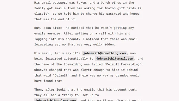 A pretty good email scam