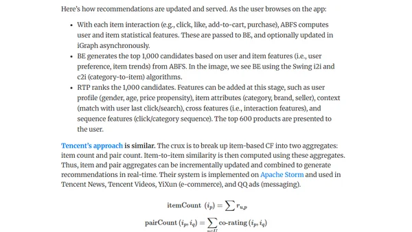 Real-time Machine Learning For Recommendations