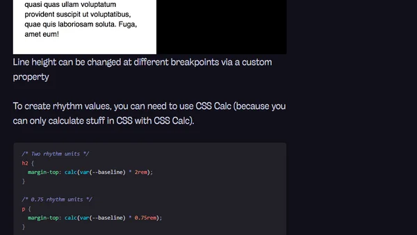 Responsive Vertical Rhythm with CSS Custom Properties and CSS Calc