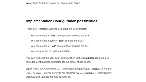 efsync my first open-source MLOps toolkit