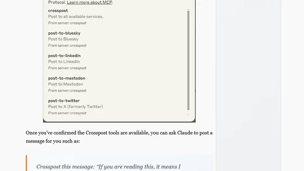 Post to social media using Claude Desktop and Crosspost