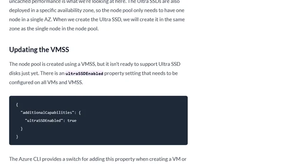 Using Ultra SSD Storage with Azure Kubernetes Service