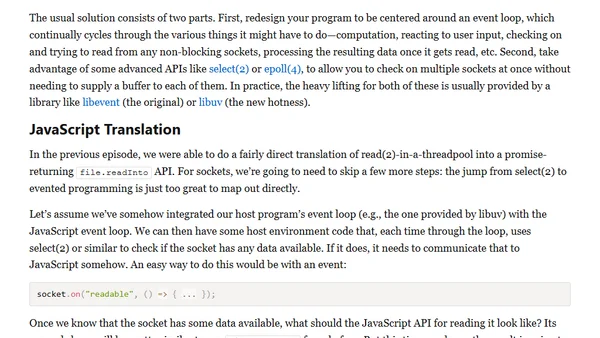 Reading from Sockets