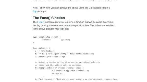 Go - Append behavior in option values using flag package