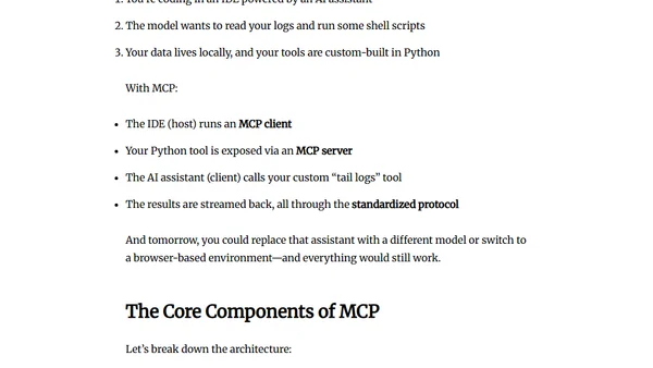 Journey from AI to LLMs and MCP - 6 - Enter the Model Context Protocol (MCP) — The Interoperability Layer for AI Agents