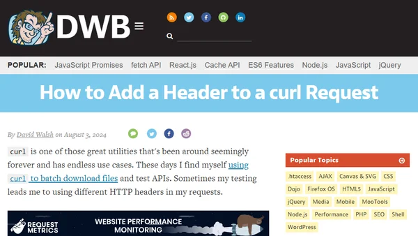 How to Add a Header to a curl Request