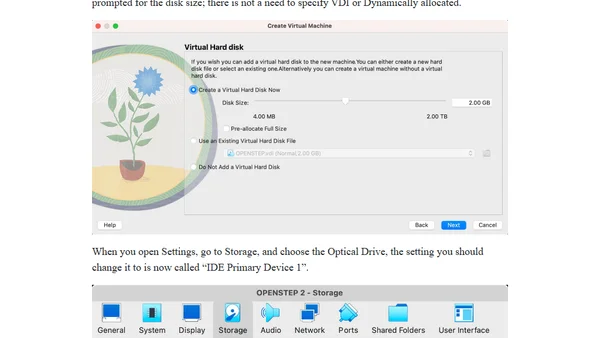 Running OPENSTEP 4.2 in a Virtual Machine