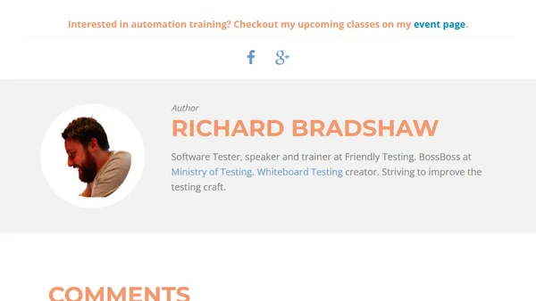 My Selenium Conference Keynote