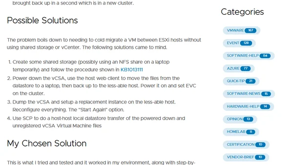 Setting EVC Level on a Cluster with a VCSA and no shared storage