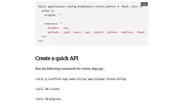 Ruby on Rails Tutorial - Heroku API Deployment