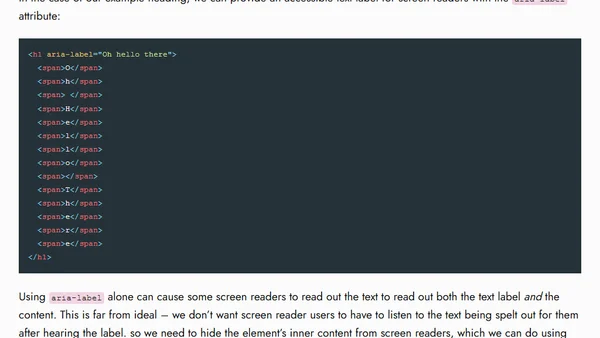 How to Accessibly Split Text