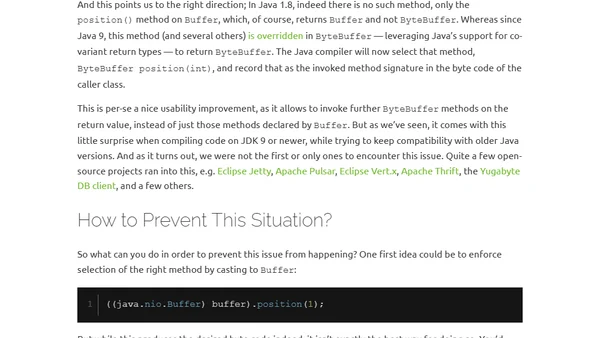ByteBuffer and the Dreaded NoSuchMethodError