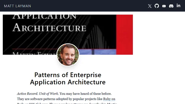 Patterns of Enterprise Application Architecture