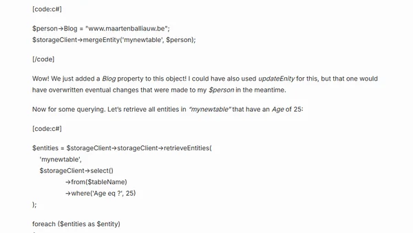 PHP SDK for Windows Azure - Milestone 2 release