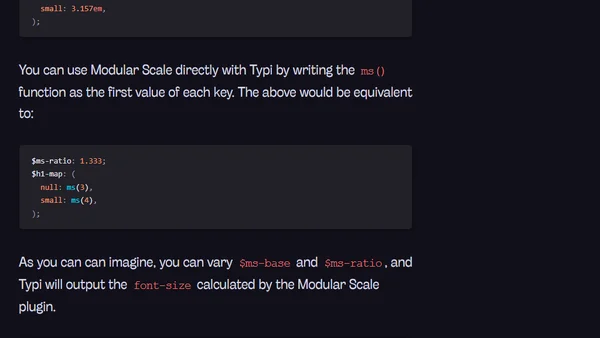 Everything about the Modular Scale Sass Libary and Modular Scale with Typi