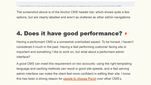 What do we look for in a CMS?