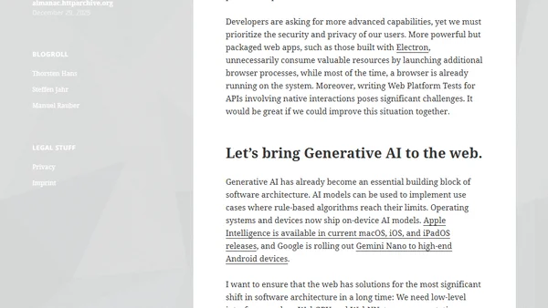 Running for W3C’s Technical Architecture Group