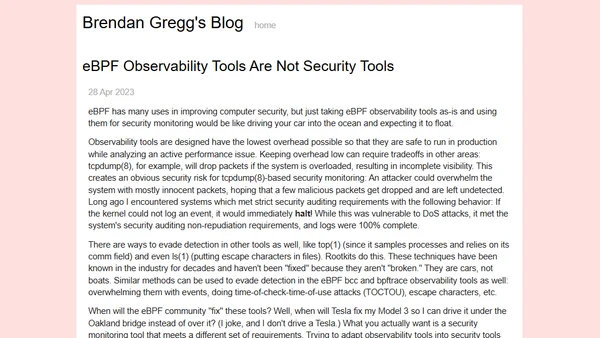 eBPF Observability Tools Are Not Security Tools